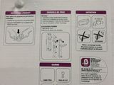 a white box with instructions on how to use scissors