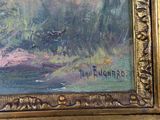 an image of a painting of a river in a wooded area