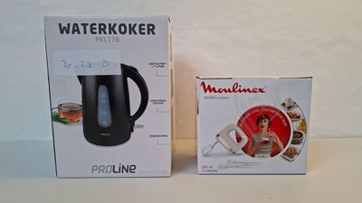 Lot d’une bouilloire et batteur - PROLINE - MOULINEX - Desce…