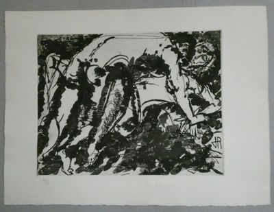 un dessin en noir et blanc d'un groupe de personnes