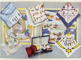a picture of a picture of a collection of items on a table