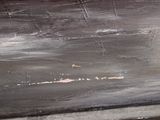 a painting of a man riding a skateboard on the street