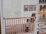 a cardboard box with a picture of a baby in a crib