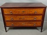 a wooden chest of drawers with three drawers on each side