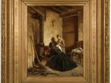 une image représentant un tableau où l'on voit une femme et un enfant dans une pièce