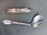 two spoons and a spoon with a number on them