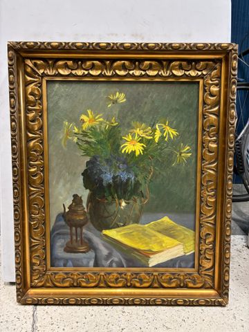 École française fin XIXe début XXe « Nature morte aux bouquet ». 