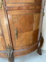 Commode demi-lune en bois de placage et marqueterie à décor … (photo 6)