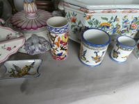 Ensemble comprenant : jardinière Desvres (casée recollée), d… (photo 4)