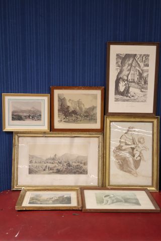Ensemble de 7 estampes