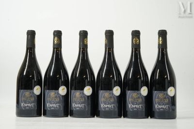 six bouteilles de vin sont alignées sur une table