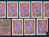 several cards with a picture of a blue oval on them
