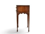 an image of a small wooden table with a drawer on top of it