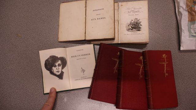 Deux almanachs ; Zola « Madame Neigeon » ; Colette « pour un herb...