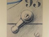 drawing of a drawing of a telephone with a number 955 on it