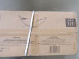 a box with a banana on it sitting on a table