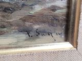 an image of a close up of a painting on a wall