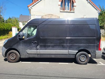a black van parked in front of a house