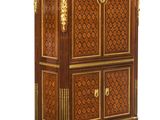 an image of a cabinet that is made of wood and gold