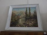 a picture of a painting hanging on the wall