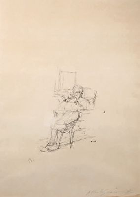une image représentant une femme assise sur un banc