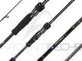 a set of four different types of fishing rods