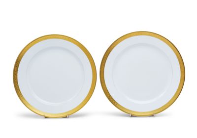 HAVILAND À LIMOGES Paire d'assiettes de table en porcelaine …