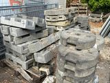 a pile of concrete blocks stacked on top of each other