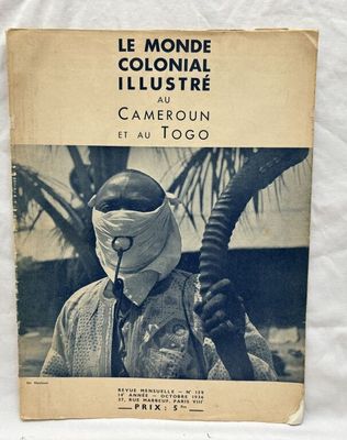 livre français « Le Monde colonial illustré », avec le Cameroun et le logo