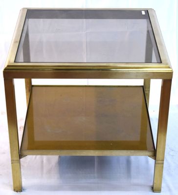 Table basse d'appoint ou bout de canapé en laiton à plateau …