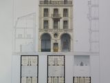 a drawing of a building with four floors and a second floor