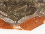 an image of a close up of a sculpture of a horse