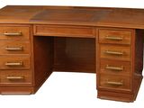 an image of a wooden desk with drawers and drawers on it