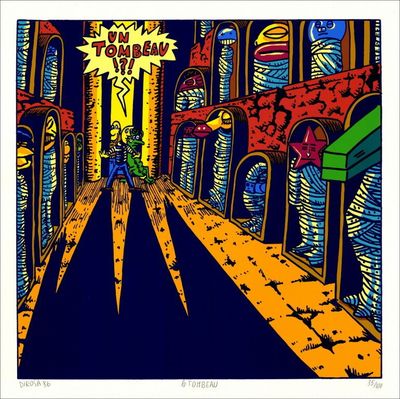 Hervé DI ROSA (1959) - Le tombeau, 1986, Sérigraphie en 12 c…