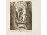 an image of a drawing of a statue of jesus in a church