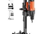 a close up of a drill on a stand with tools