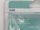a package of screws in a package on a white surface