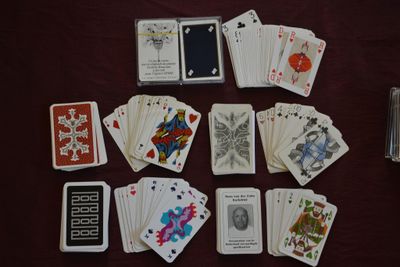 Lot de six jeux de 52/52, Réclames ou Publicitaires, boite c…