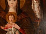 an image of a painting of a woman holding a child