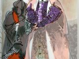 une photo d'un tableau représentant deux femmes vêtues de costumes d'époque