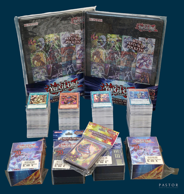 a picture of a collection of yu gi oh trading cards