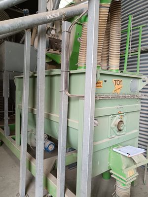 a machine that is sitting inside of a building
