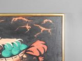 a picture of a painting on the wall of a room