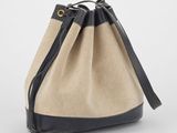 le sac seau beige et noir