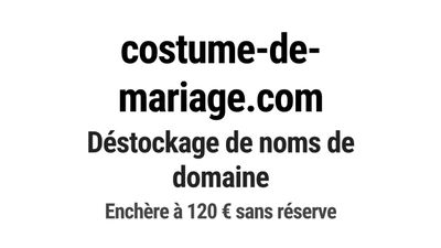 Nom de domaine costume-de-mariage.