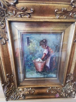 ALBANO Huile sur panneau encadrée et sous verre représentant…