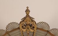 Pare-étincelle en bronze et laiton ajouré composé de 9 feuil… (photo 2)