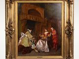 une image représentant un tableau où l'on voit un groupe de personnes en tenue de cérémonie