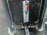 a close up view of a machine on the ground