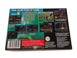 a back cover of a video game that is on the table